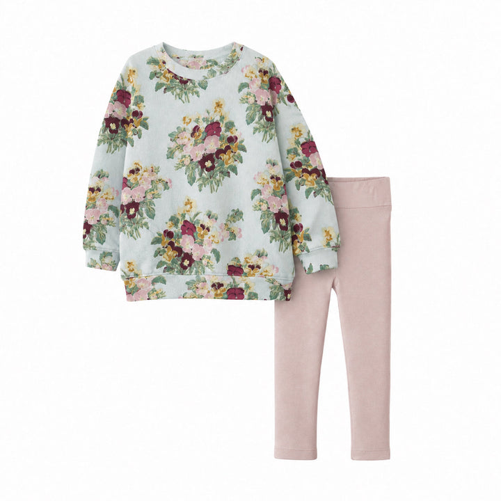 PREORDER oversized sweatshirt  + legging set | pansy | bamboo