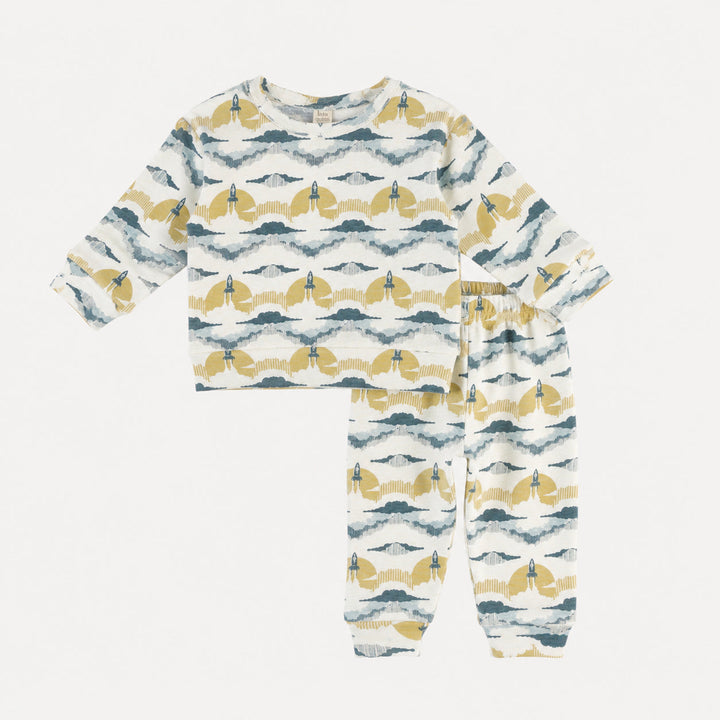 PREORDER long sleeve relaxed jogger set | rocket | bamboo