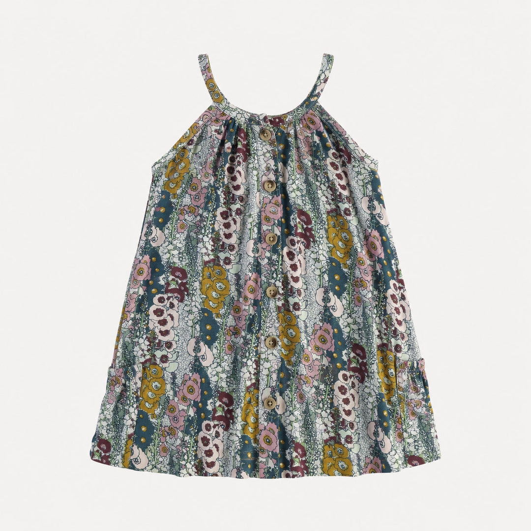 PREORDER sleeveless button pocket dress | hollyhock | bamboo