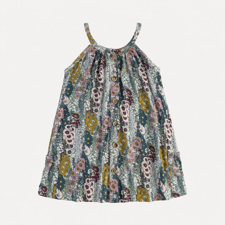PREORDER sleeveless button pocket dress | hollyhock | bamboo