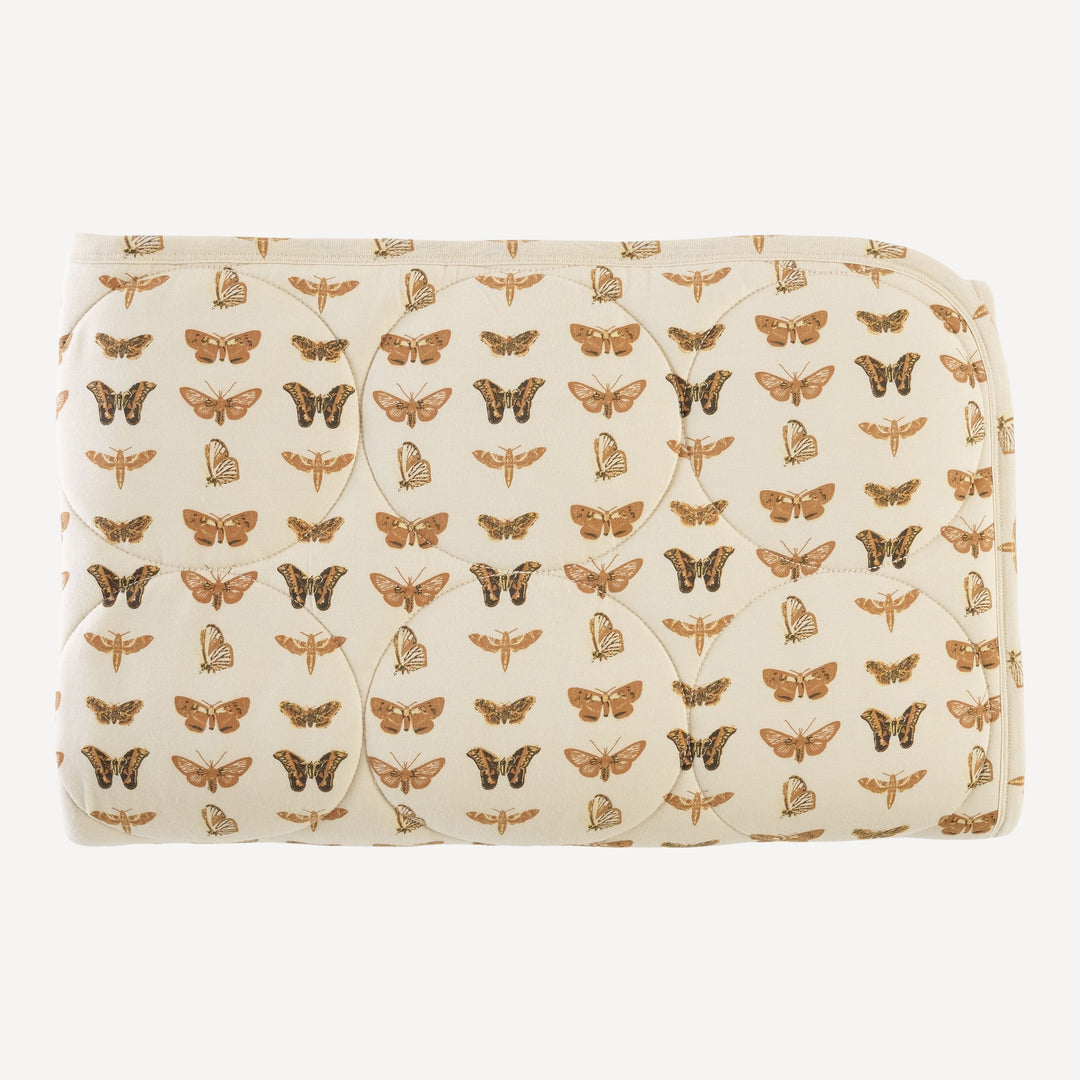 PREORDER classic circle quilt | neutral moth | bamboo