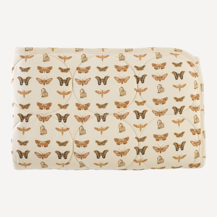 PREORDER classic circle quilt | neutral moth | bamboo