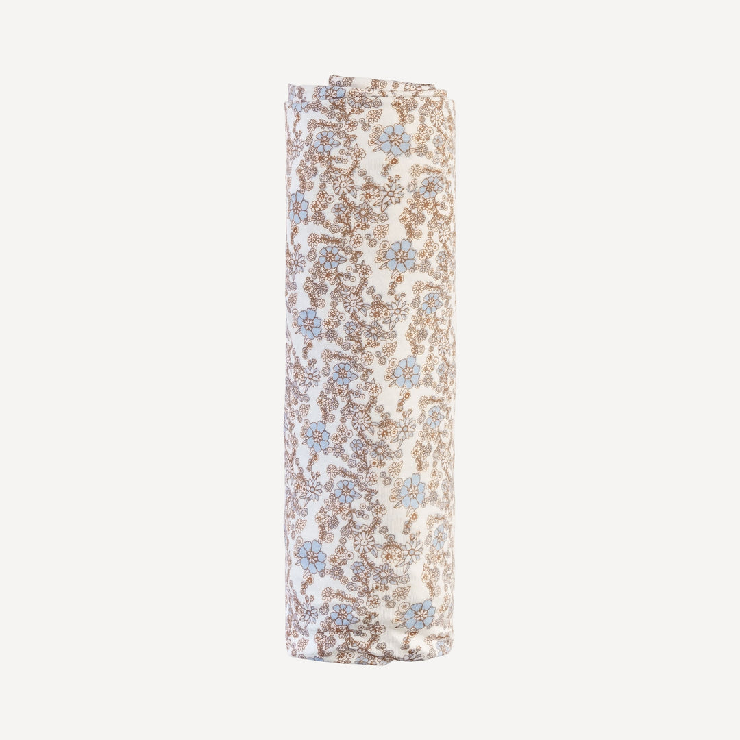 PREORDER crib sheet | cornflower ditsy | bamboo