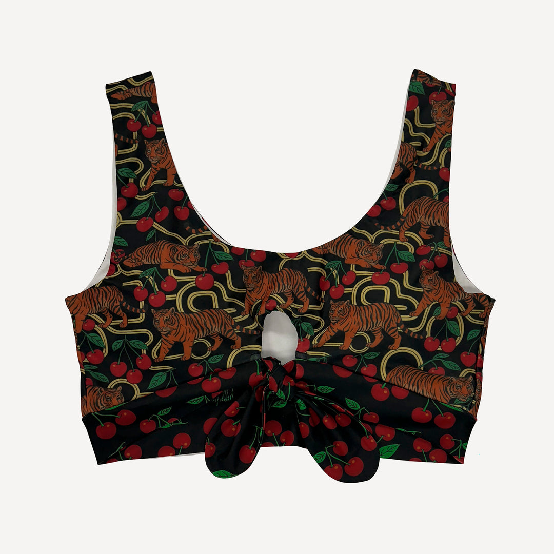 womens tie two piece swimsuit | tiger + cherries | swim