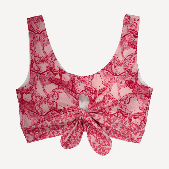 womens tie two piece swimsuit | pink moth wallpaper | swim
