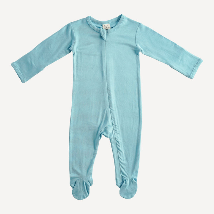 PREORDER long sleeve two way zipper footie | grotto | bamboo