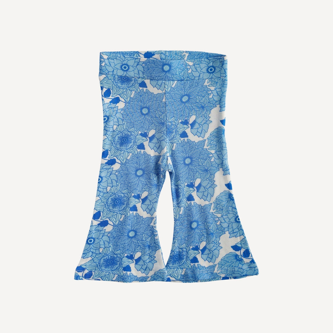 PREORDER flare pant | blue vintage floral | bamboo