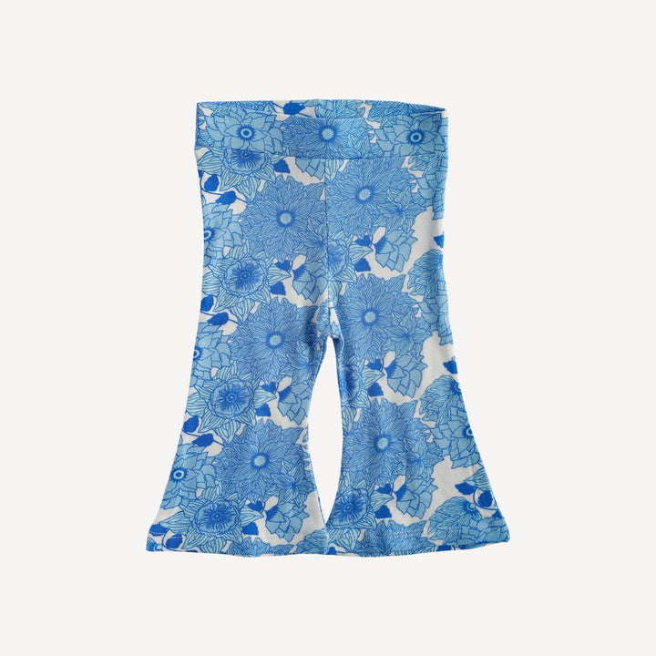 PREORDER flare pant | blue vintage floral | bamboo