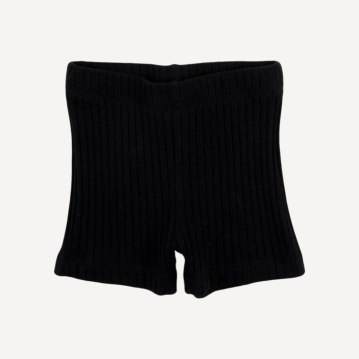 PREORDER bike short | black | organic cotton wide rib
