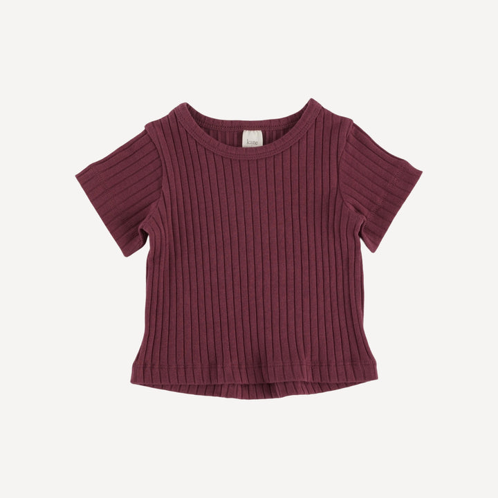 PREORDER short sleeve essential boxy tee | wild ginger | organic cotton wide rib