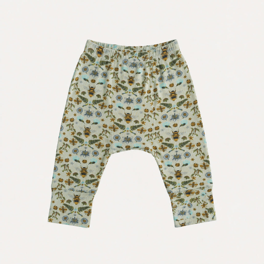 PREORDER classic panda pant | green litho bee | bamboo