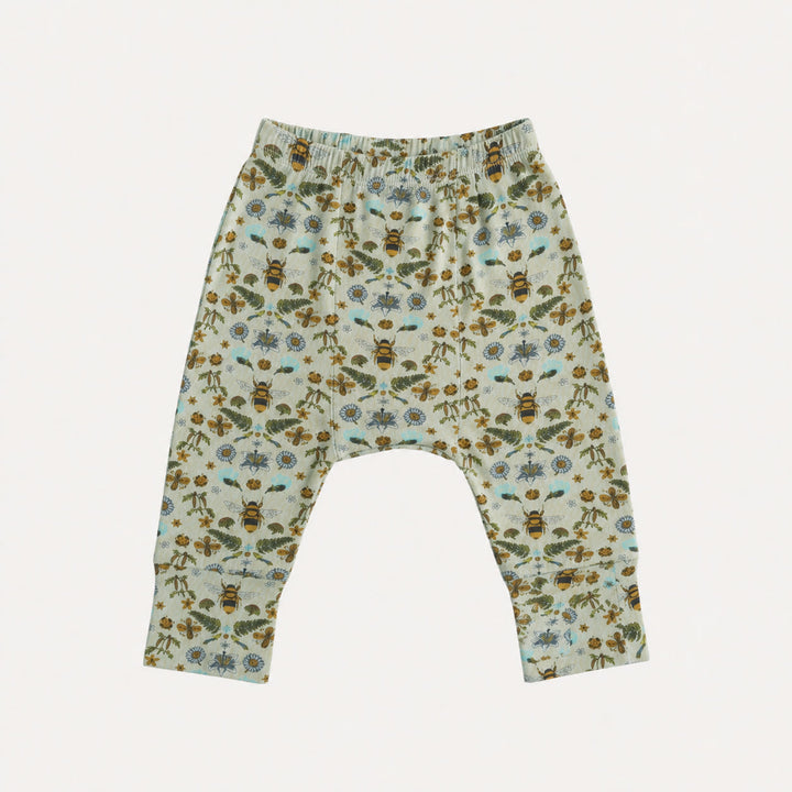 PREORDER classic panda pant | green litho bee | bamboo