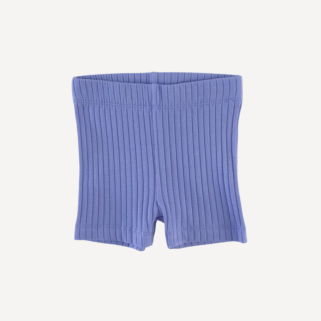 PREORDER bike short | periwinkle | organic cotton wide rib