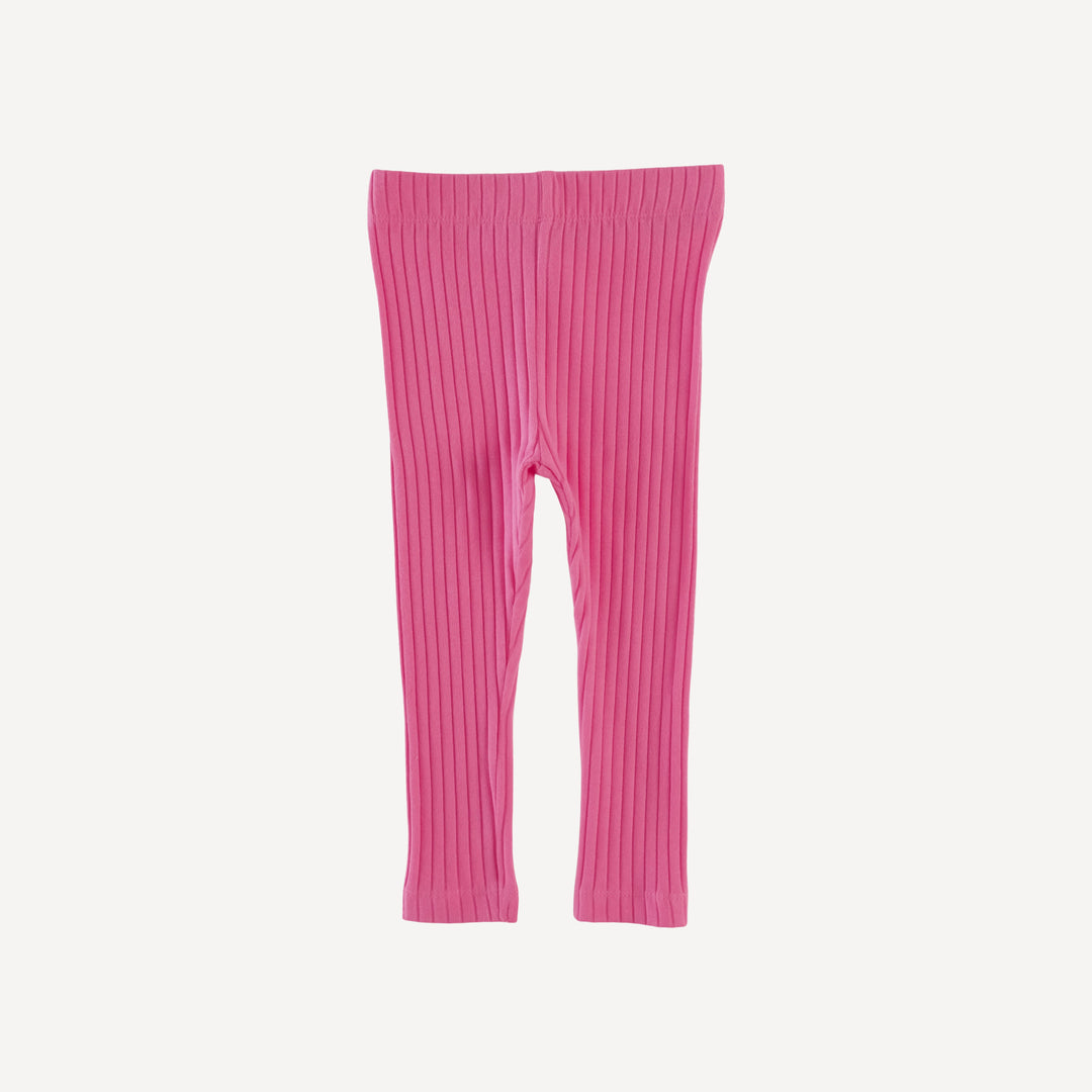 PREORDER classic skinny legging | hibiscus | organic cotton wide rib