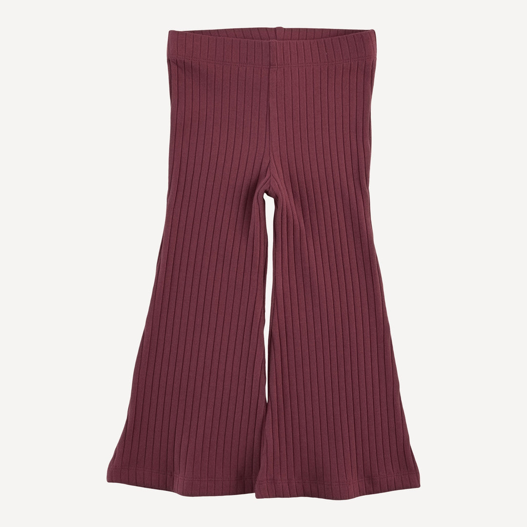PREORDER flare leg pant | wild ginger | organic cotton wide rib