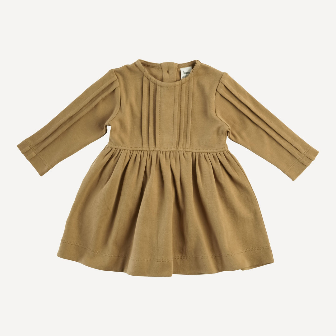 PREORDER long sleeve ruby dress | apple cinnamon | organic cotton interlock