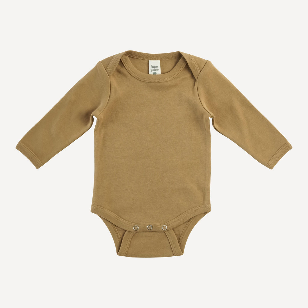 PREORDER long sleeve lap neck bodysuit | apple cinnamon | organic cotton interlock