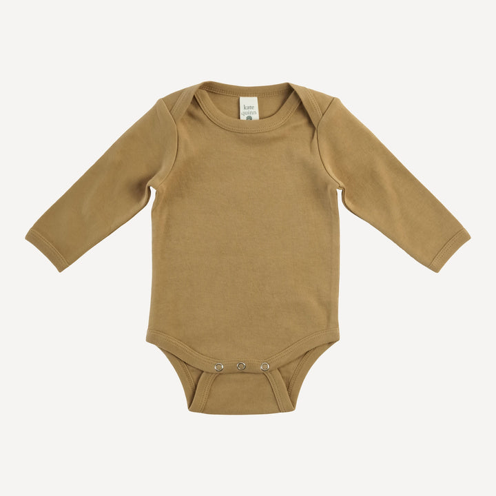 PREORDER long sleeve lap neck bodysuit | apple cinnamon | organic cotton interlock