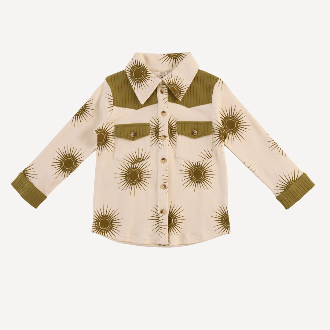 long sleeve urban cowboy shirt | neutral sun | organic cotton interlock
