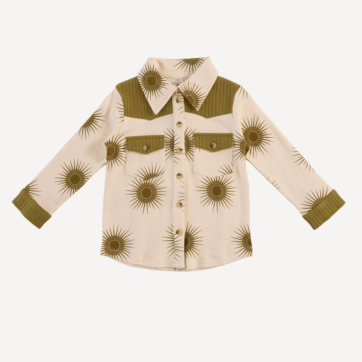 long sleeve urban cowboy shirt | neutral sun | organic cotton interlock