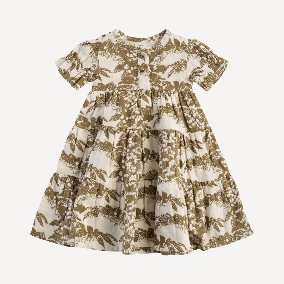 short sleeve prairie dress | fennel lily | organic cotton gauze