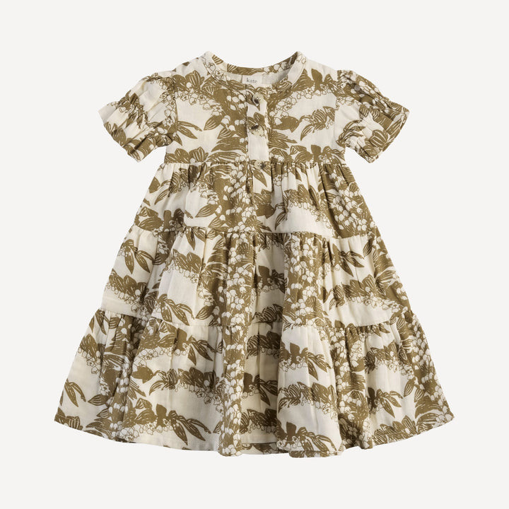 short sleeve prairie dress | fennel lily | organic cotton gauze