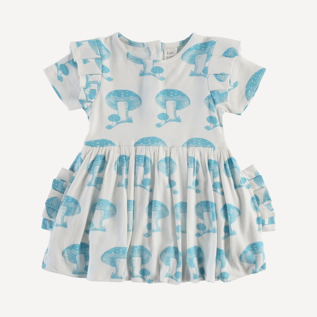 PREORDER short sleeve pleated bubble dress | grotto toadstool | bamboo
