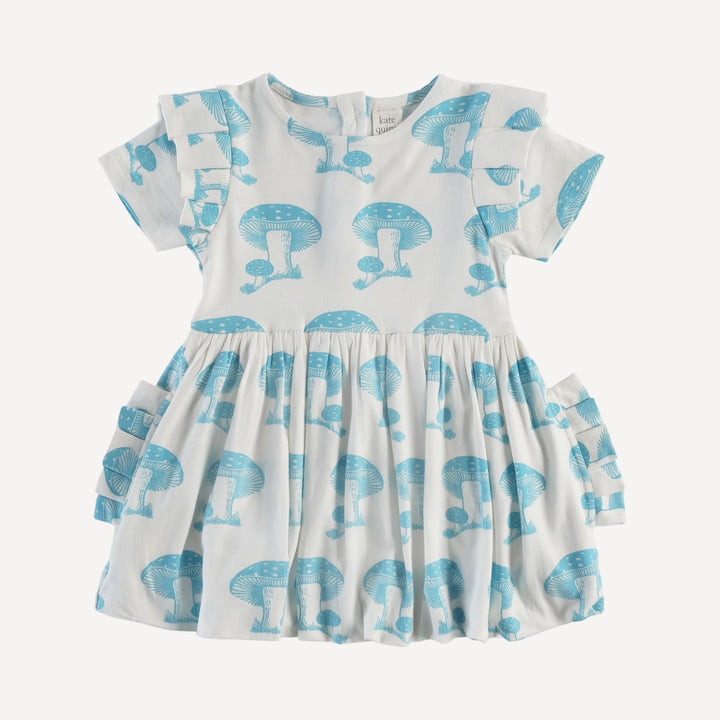 PREORDER short sleeve pleated bubble dress | grotto toadstool | bamboo