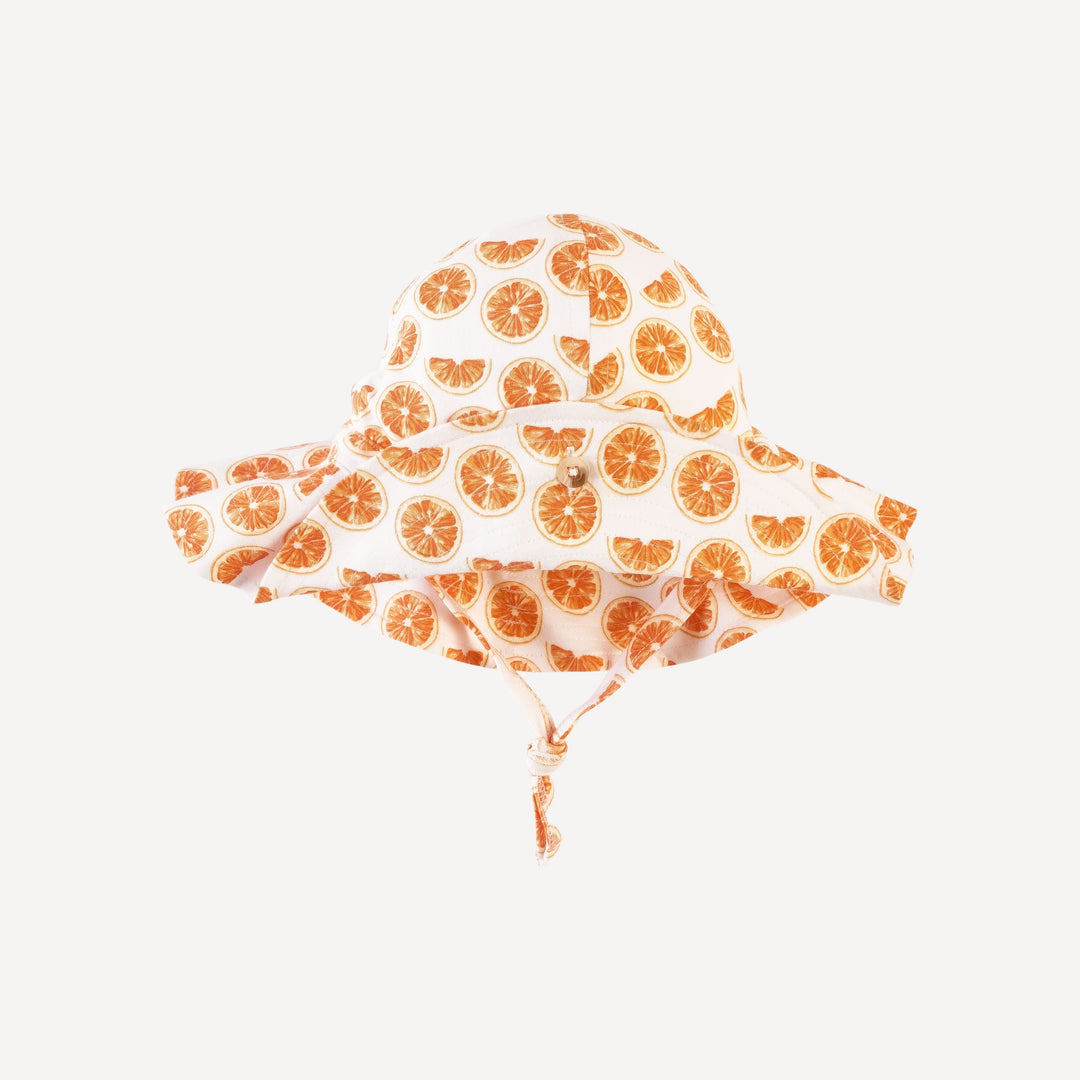 PREORDER button sun hat | orange slices | bamboo
