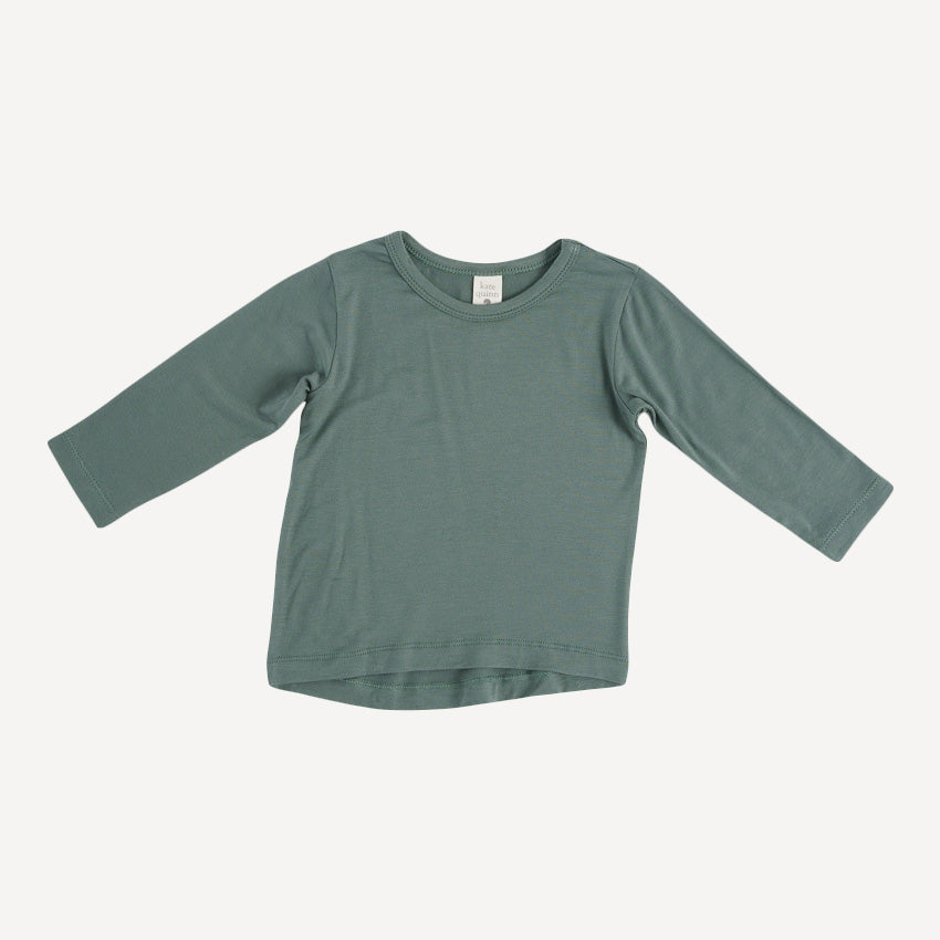 PREORDER long sleeve essential boxy tee | sagebrush | bamboo