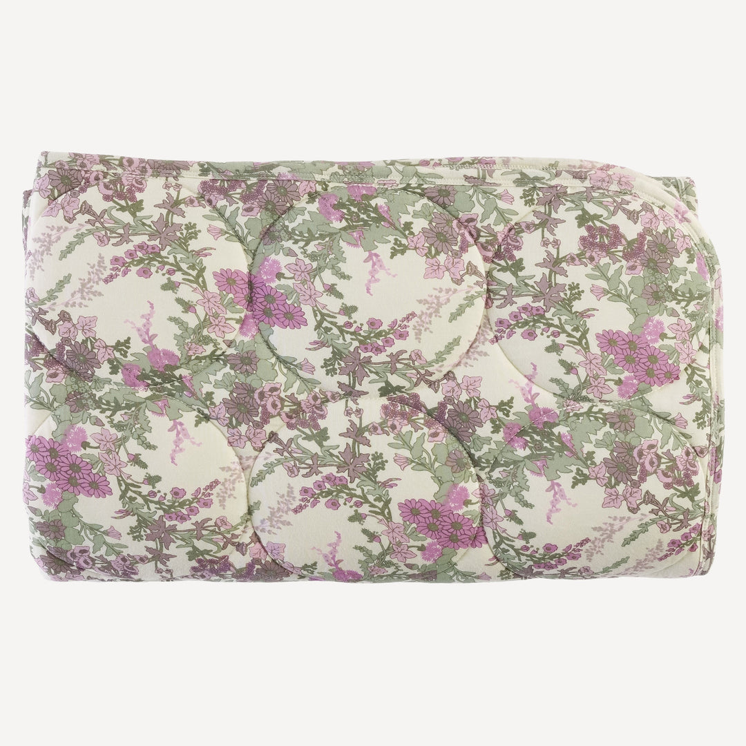 PREORDER classic circle quilt | violet queen annes lace | modal