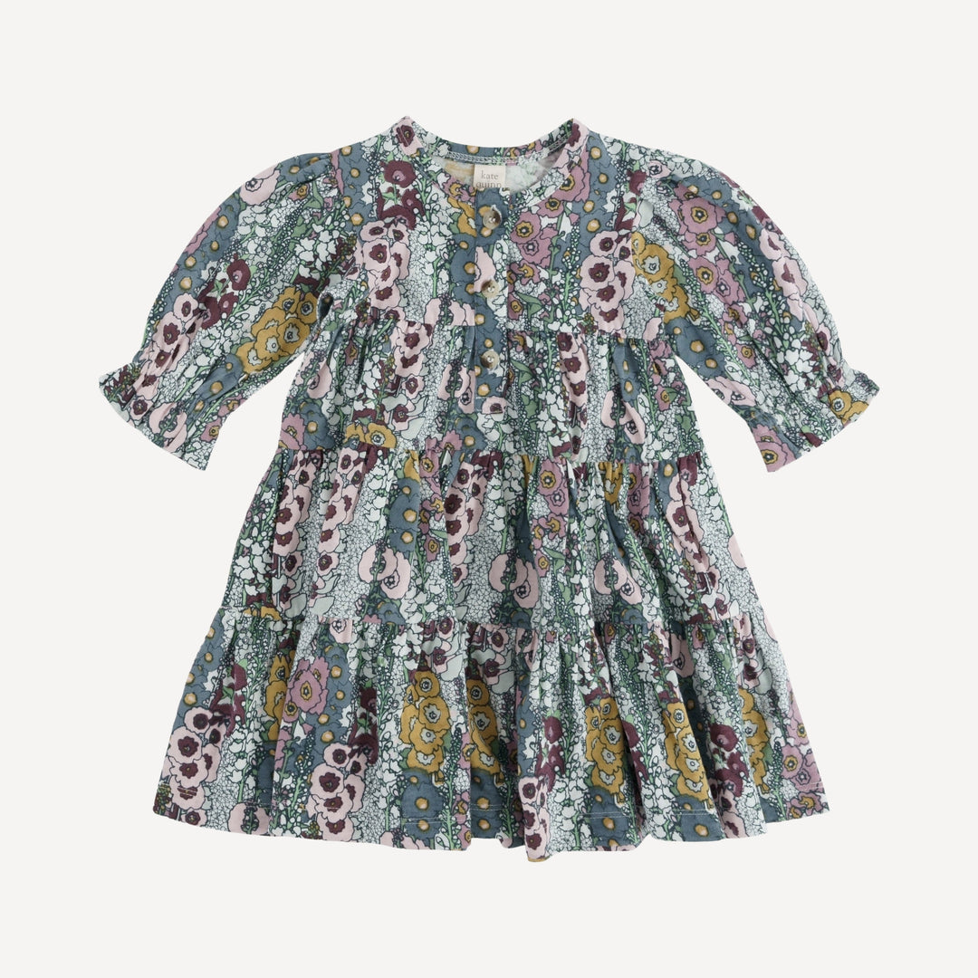 PREORDER long sleeve prairie dress | hollyhock | bamboo