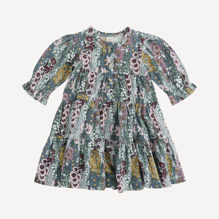 PREORDER long sleeve prairie dress | hollyhock | bamboo