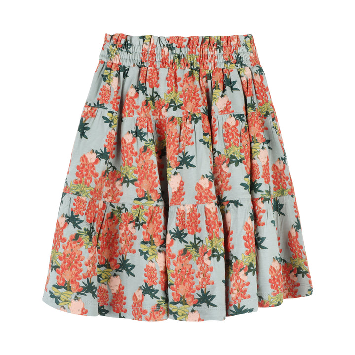smocked tiered gathered maxi skirt | fall floral | bamboo