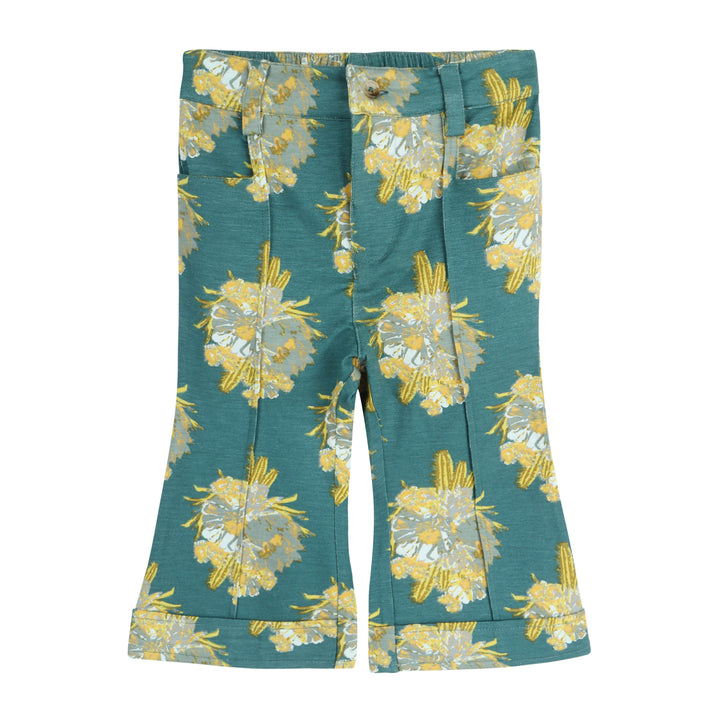 flare pintuck pant | cactus floral | bamboo