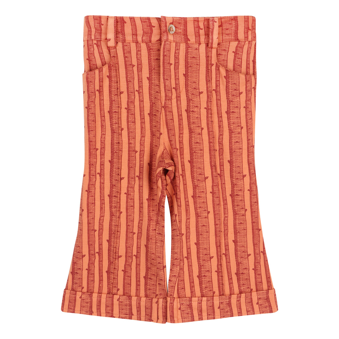 flare pintuck pant | spice birch | bamboo