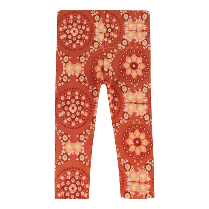 classic skinny legging | 70s floral wallpaper | bamboo