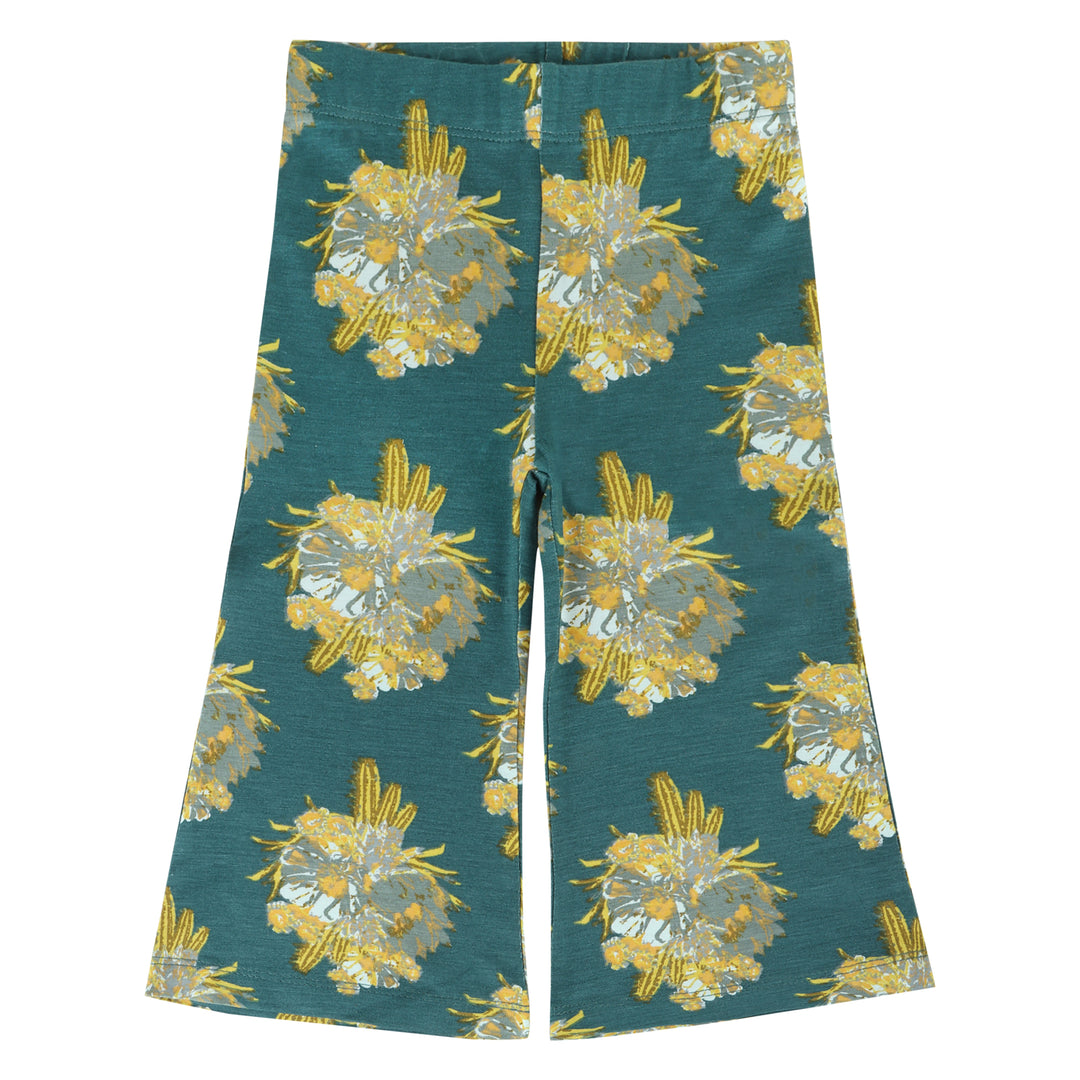 flare pants | cactus floral | bamboo