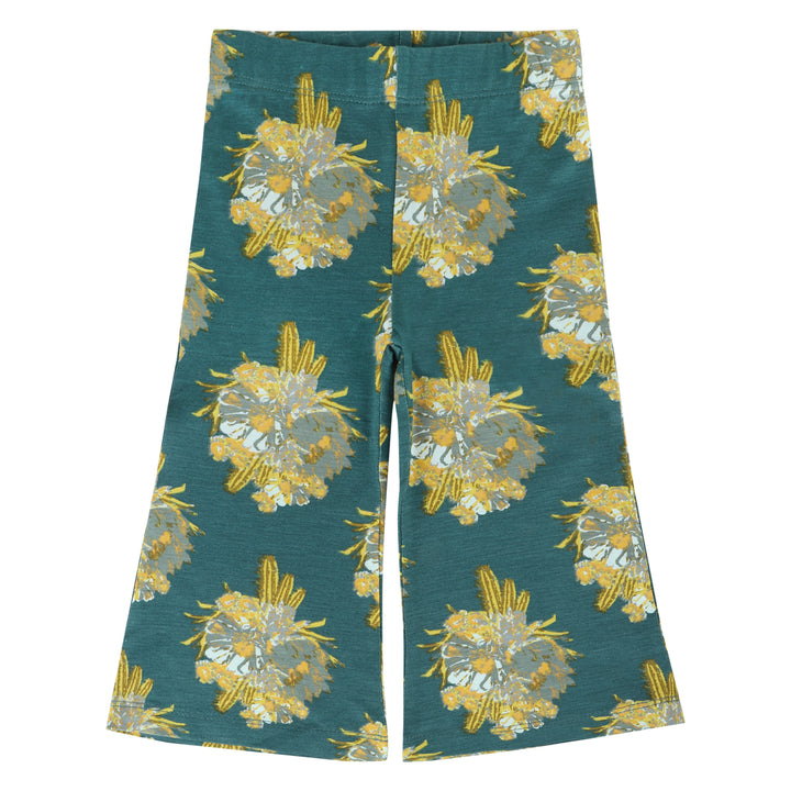 flare pants | cactus floral | bamboo
