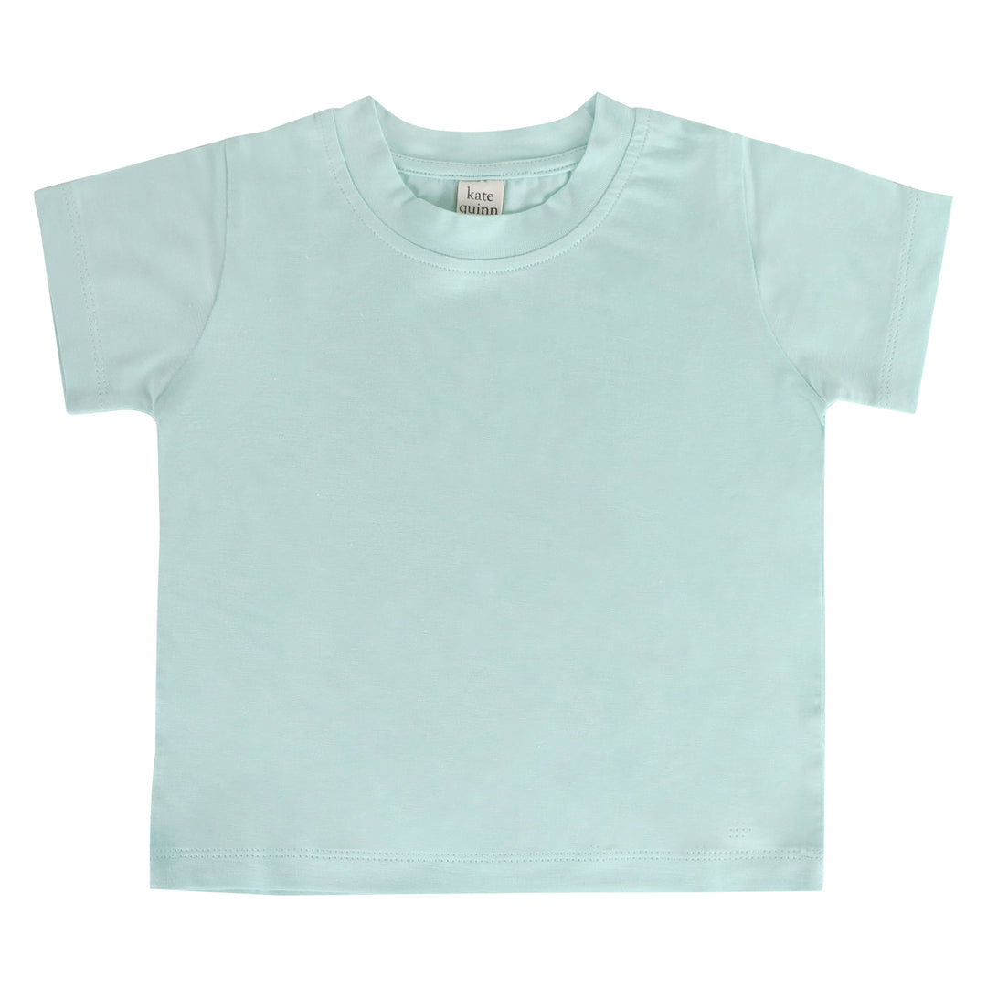 short sleeve essential boxy tee | glacier | bamboo