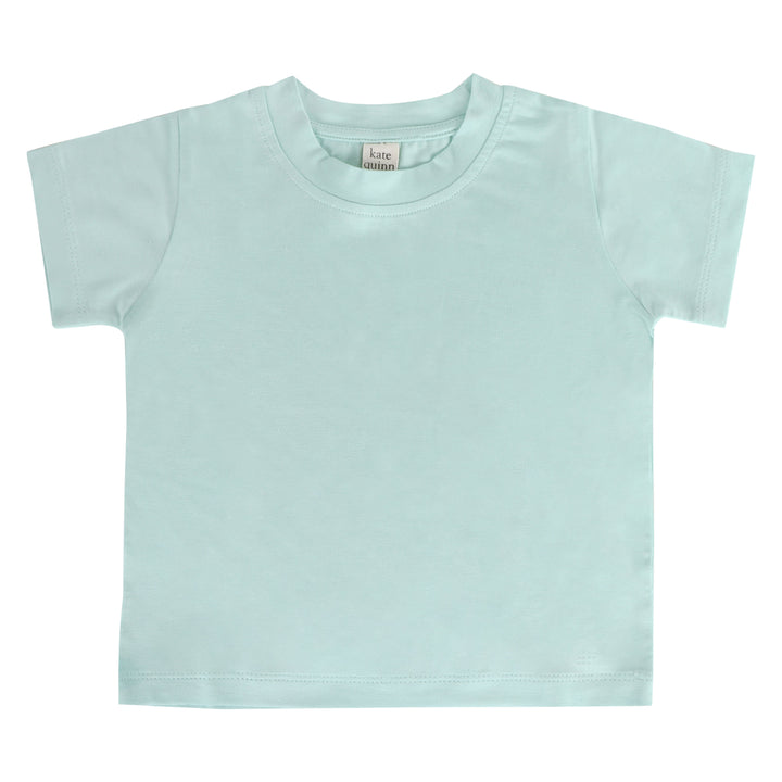 short sleeve essential boxy tee | glacier | bamboo