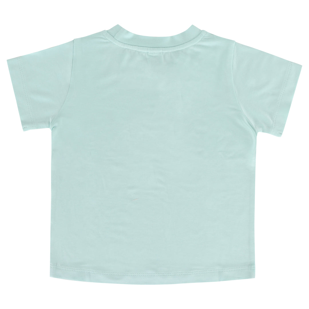 short sleeve essential boxy tee | glacier | bamboo