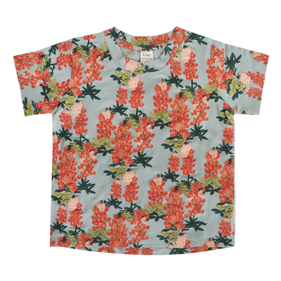 short sleeve essential boxy tee | fall floral | bamboo