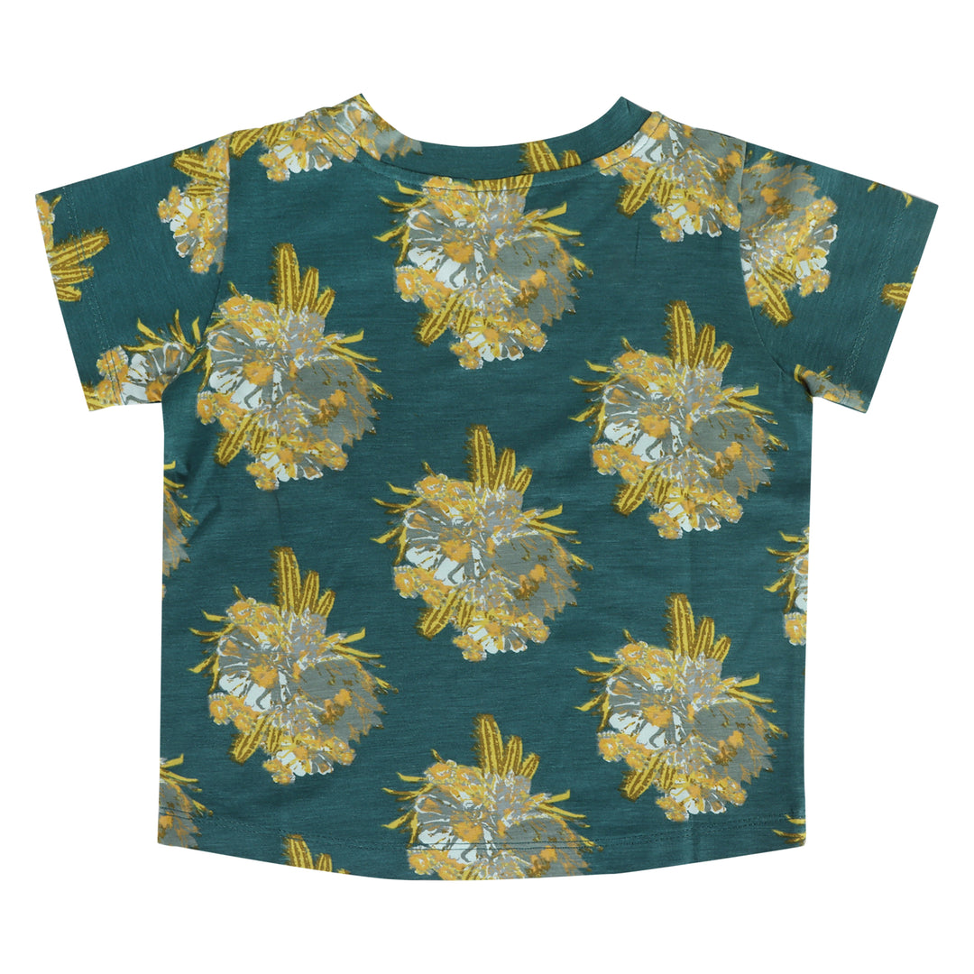 short sleeve essential boxy tee | cactus floral | bamboo