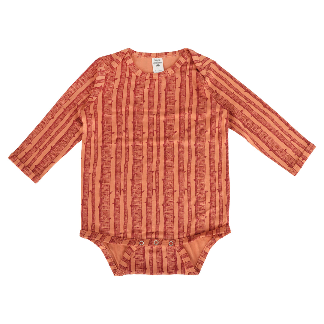 long sleeve lap neck bodysuit | spice birch | bamboo