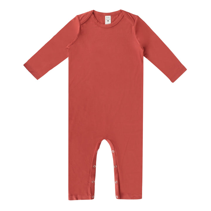 long sleeve lap neck jumpsuit | tandoori spice | bamboo