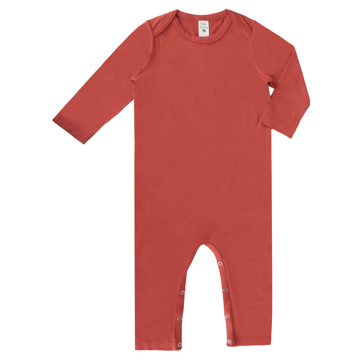 long sleeve lap neck jumpsuit | tandoori spice | bamboo