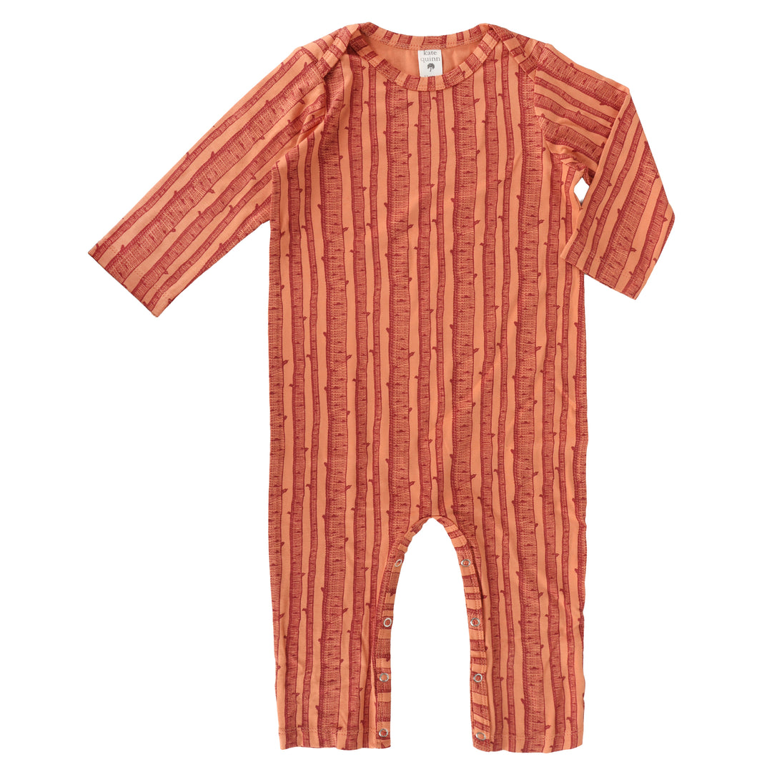long sleeve lap neck jumpsuit | spice birch | bamboo