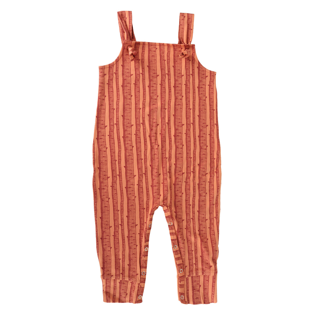 tie overall jumpsuit | spice birch | bamboo