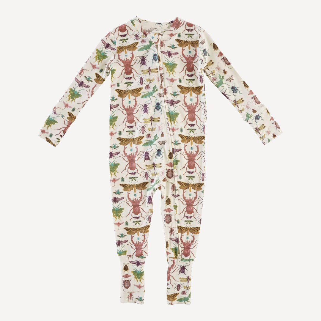 long sleeve convertible zippy pj | insects | modal